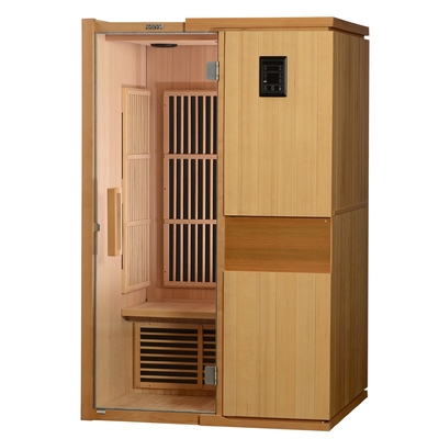 Sauna wewnętrzna na daleką podczerwień Pokój 2-4 osób Kanadyjski Hemlock Drewniany 9KW