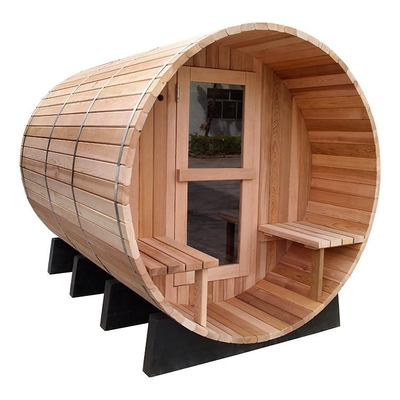 Red Cedar Sauna Sauna Zewnętrzna Sauna Zewnętrzna Sucha Parowa Okrągła Sauna Zewnętrzna