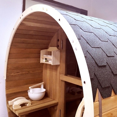 Red Cedar Sauna Sauna Zewnętrzna Sauna Zewnętrzna Sucha Parowa Okrągła Sauna Zewnętrzna