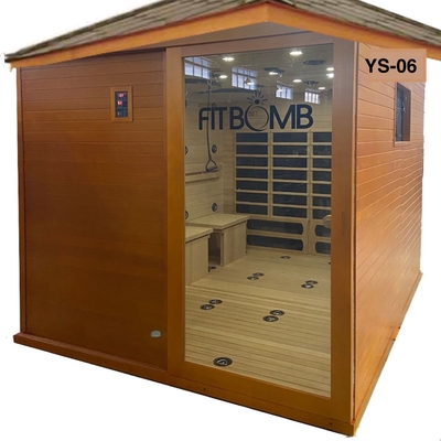 Wielofunkcyjna joga na podczerwień Sauna zewnętrzna Hemlock 110V / 220V