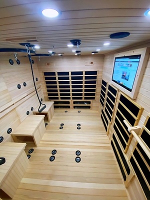 Wielofunkcyjna joga na podczerwień Sauna zewnętrzna Hemlock 110V / 220V