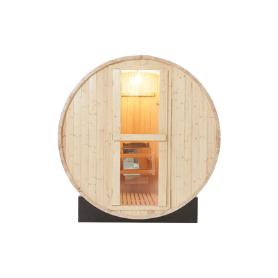 Family Ues Okrągła beczka Sauna Hemlock Drewniana zewnętrzna beczka Sauna