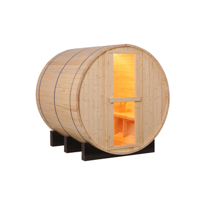 Family Ues Okrągła beczka Sauna Hemlock Drewniana zewnętrzna beczka Sauna