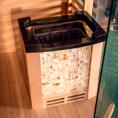Parowa sucha zewnętrzna tradycyjna sauna Komputerowy panel sterowania z litego drewna Nowoczesna sauna cykuty