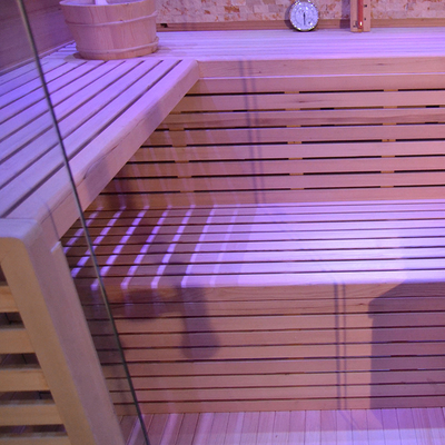 Parowa sucha zewnętrzna tradycyjna sauna Komputerowy panel sterowania z litego drewna Nowoczesna sauna cykuty