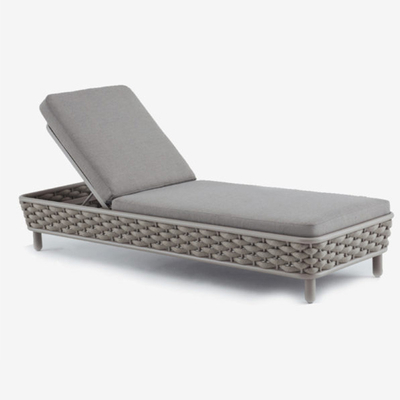 Meble ogrodowe Basen Sun Lina Woven Leżak Krzesło Khaki do ogrodu Patio Pool
