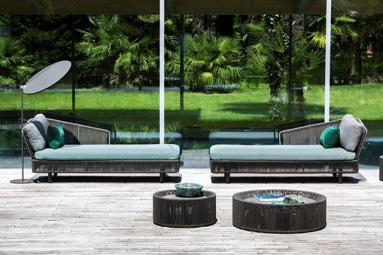 Patio Leisure Outdoor Szezlong Daybed Umowa jakości Krzesło ogrodowe Baech Garden