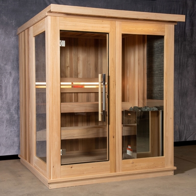 Kryty Tradycyjny Jasny Cykuty 4-6 Osób Sauna Sauna Kabina