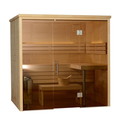Świerk Indoor 3-4 osobowa tradycyjna sucha sauna z kamieniami do sauny