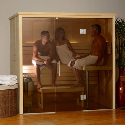 Świerk Indoor 3-4 osobowa tradycyjna sucha sauna z kamieniami do sauny