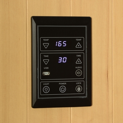 Sauna wewnętrzna na daleką podczerwień Pokój 2-4 osób Kanadyjski Hemlock Drewniany 9KW