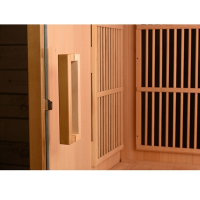 Sauna wewnętrzna na daleką podczerwień Pokój 2-4 osób Kanadyjski Hemlock Drewniany 9KW