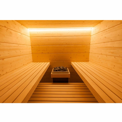 Kanada Hemlock Dry Sauna Room 220V Tradycyjny Nordic Świerk Drewniany