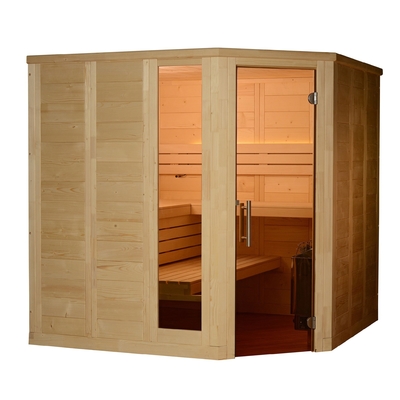 8kw tradycyjna sauna parowa kryty solidny Nordic Spruce SS zawiasy