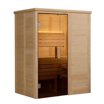 2-osobowa drewniana sauna wewnętrzna Solid Nordic Spruce Steam 6kw