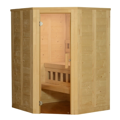 6kw Tradycyjna sucha sauna ETL 2-osobowa Nordic Spruce Steam Sauna Room