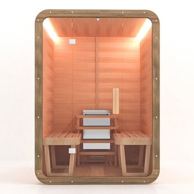 Tradycyjny trend Przenośna sauna Solid Red Cedar Sauna Parowa Pokój 2 osoby