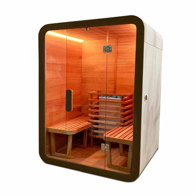 Tradycyjny trend Przenośna sauna Solid Red Cedar Sauna Parowa Pokój 2 osoby