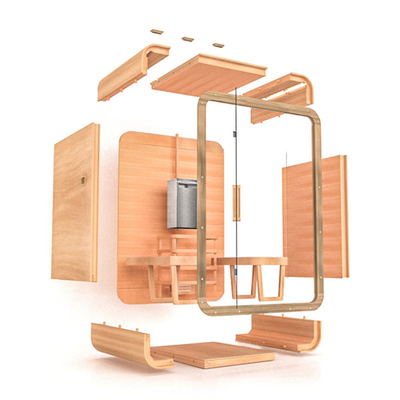Tradycyjny trend Przenośna sauna Solid Red Cedar Sauna Parowa Pokój 2 osoby